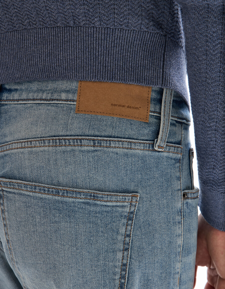 schmale stretch-baumwolljeans