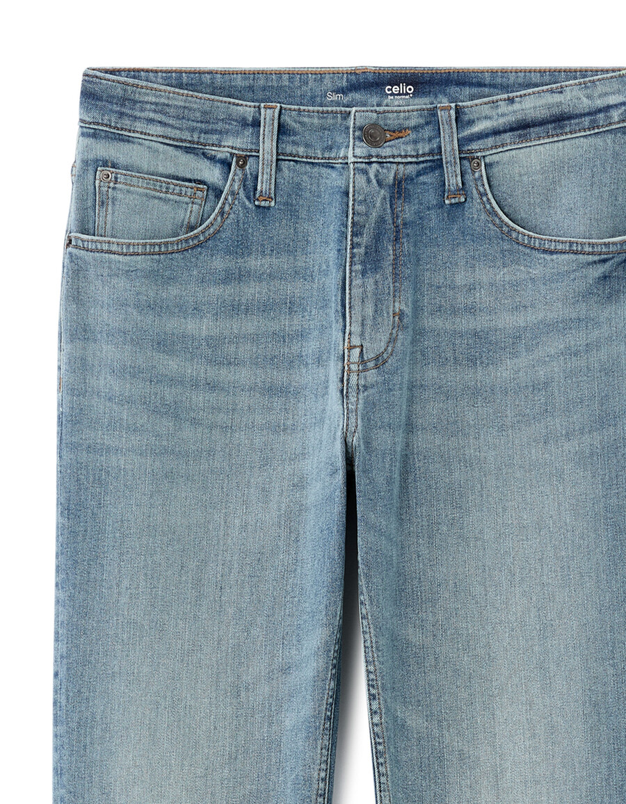 schmale stretch-baumwolljeans