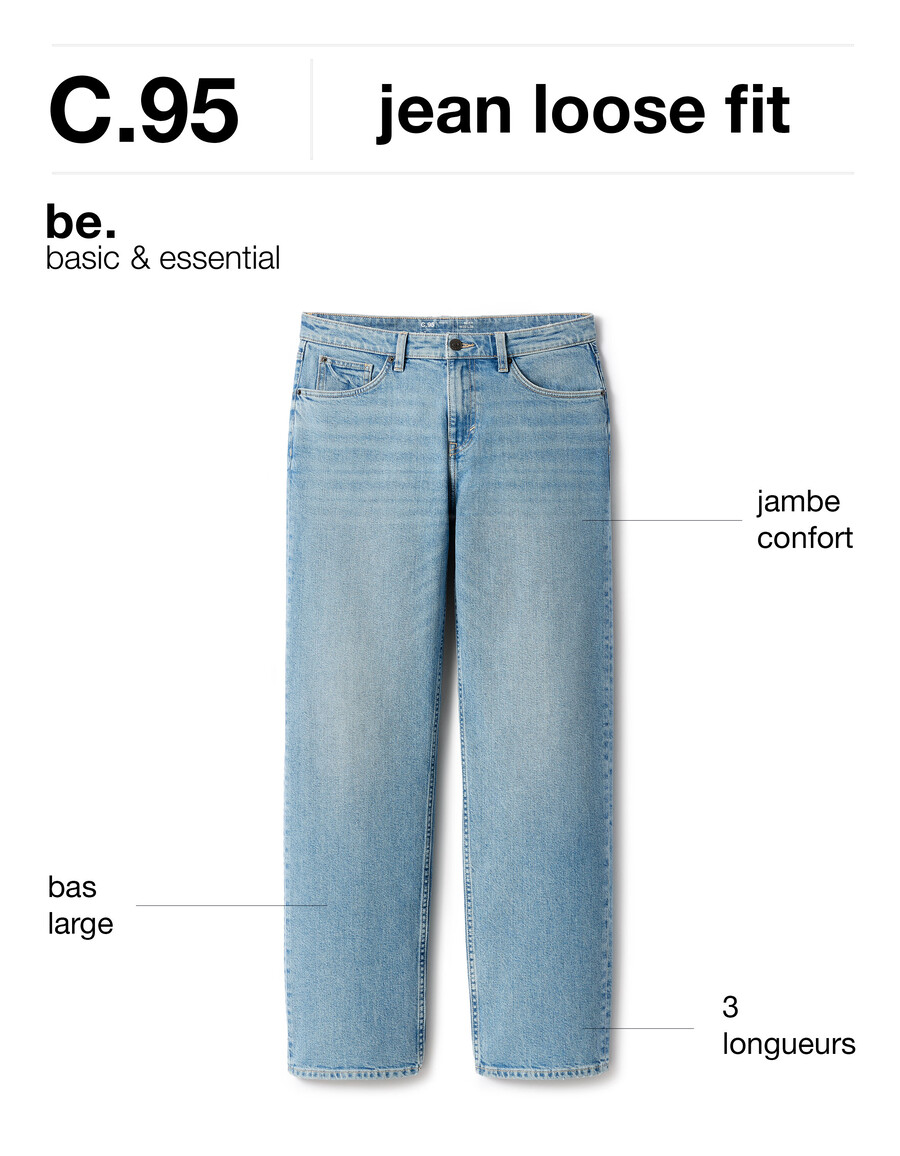 jeans c.95 locker geschnitten stretch-baumwolle 3 längen