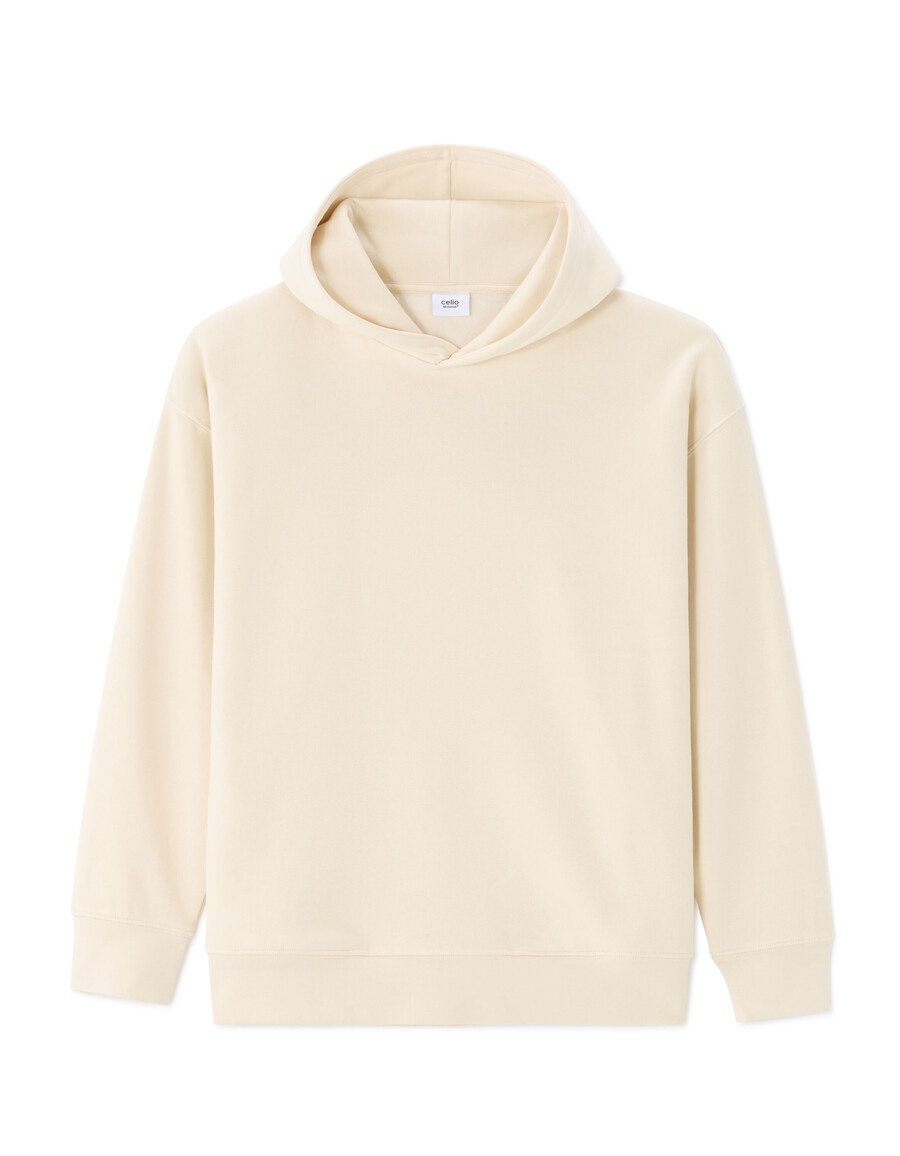 einfarbiger oversize-kapuzenpullover