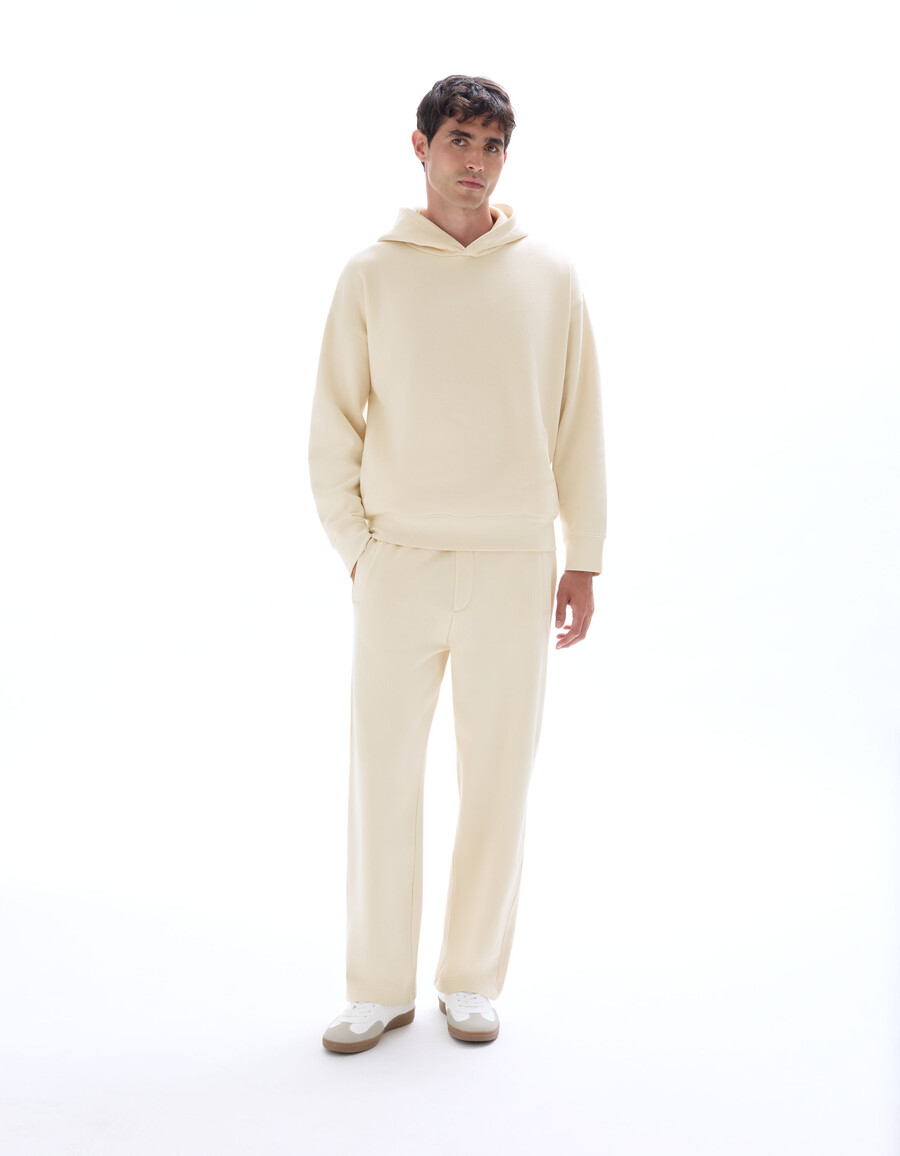 einfarbiger oversize-kapuzenpullover