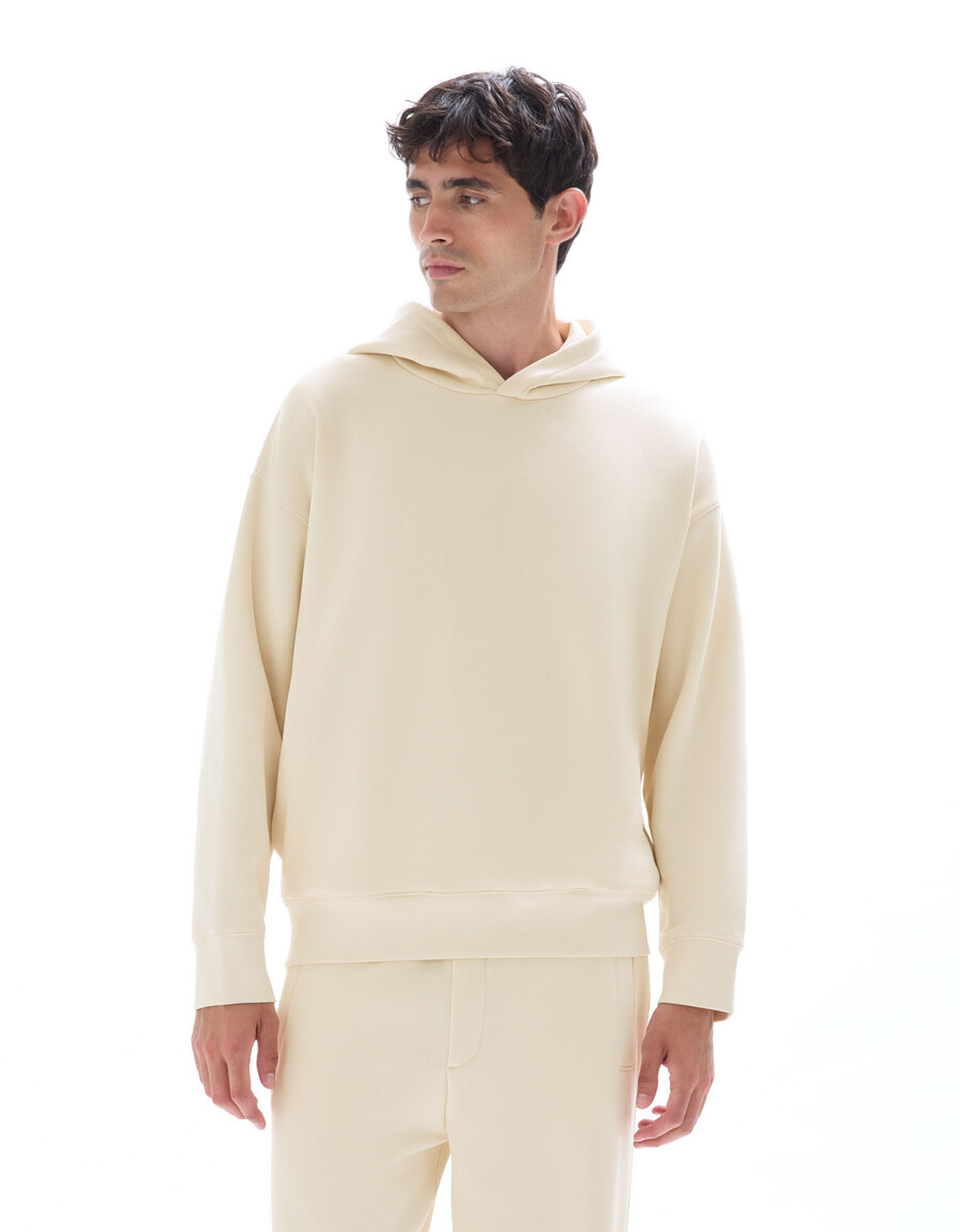 einfarbiger oversize-kapuzenpullover