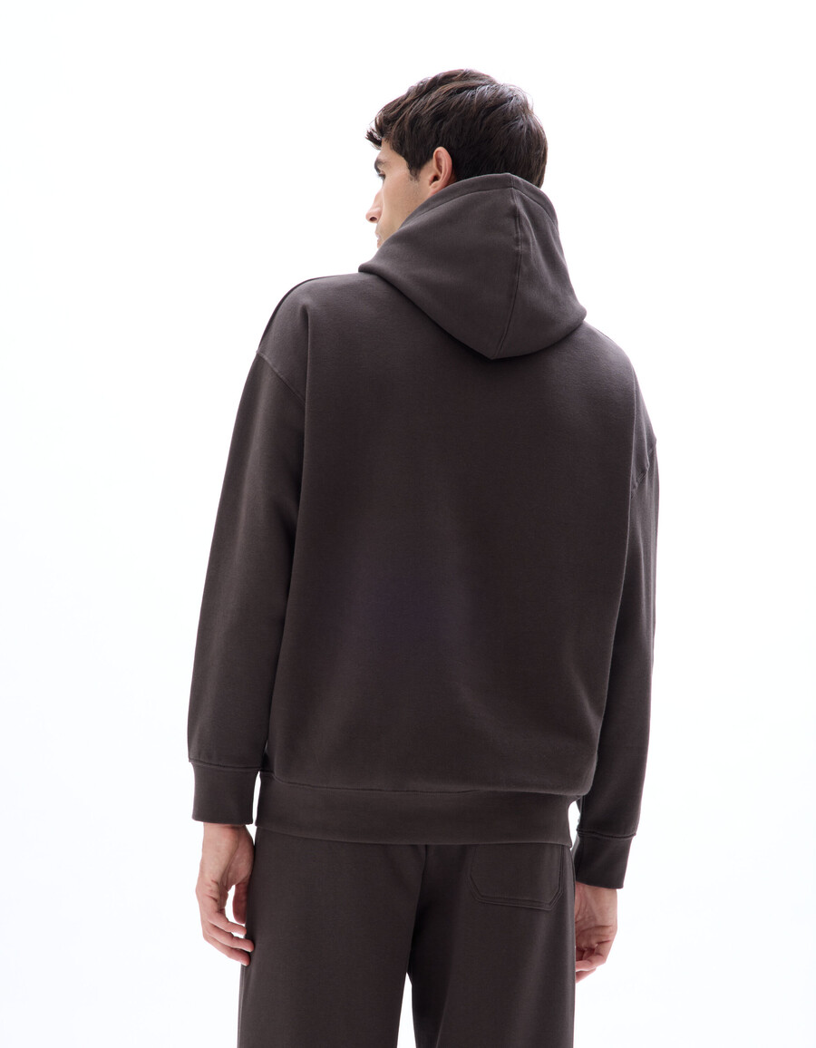 oversized schlichter kapuzenpullover