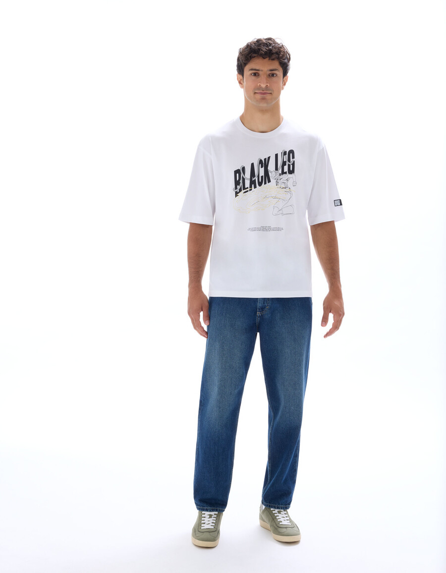 einteiliges weißes oversize-t-shirt