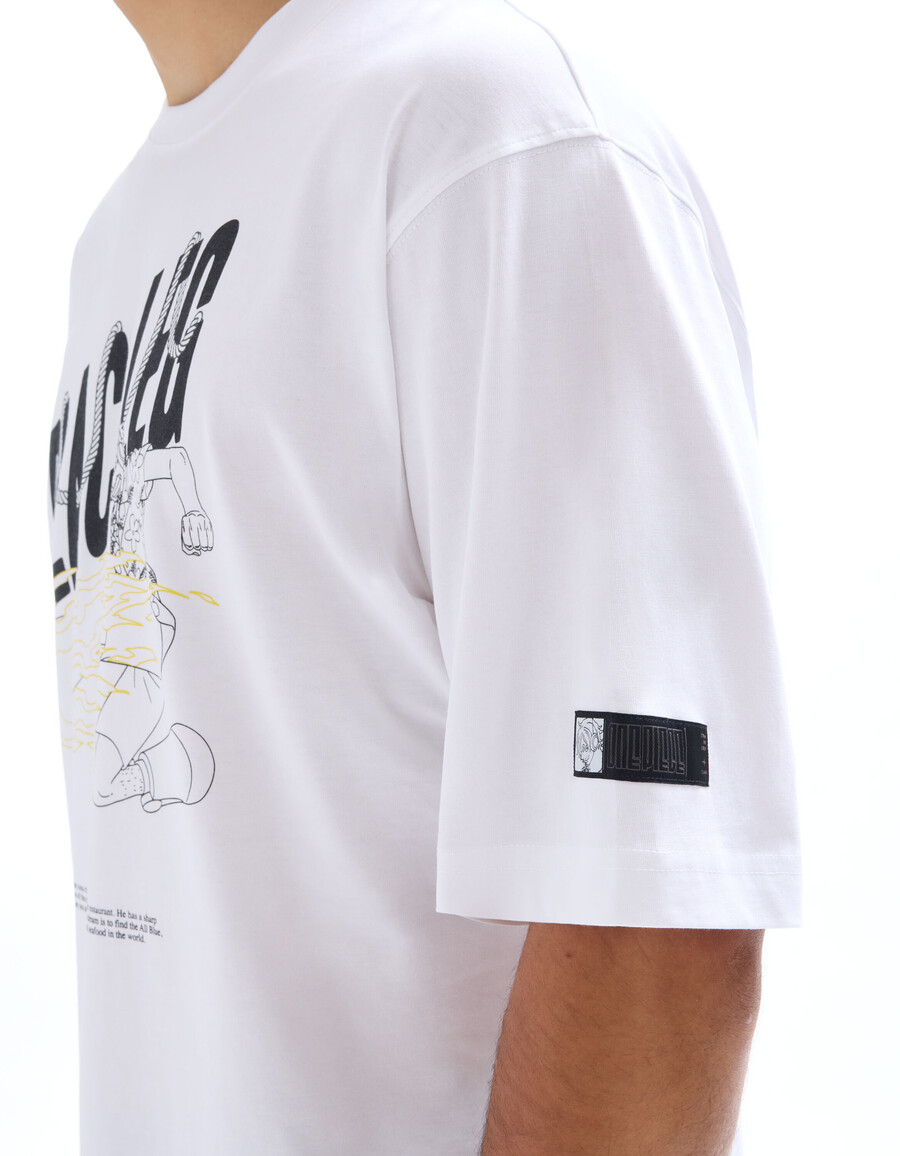 einteiliges weißes oversize-t-shirt