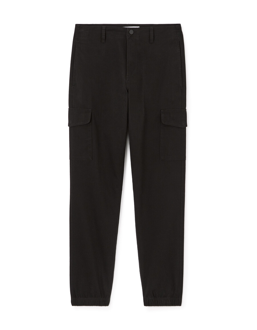 schmale cargohose aus stretch-baumwolle