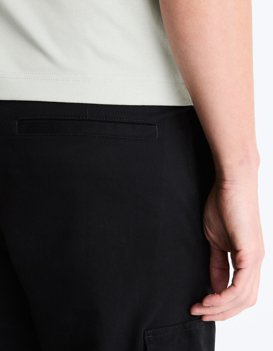 schmale cargohose aus stretch-baumwolle