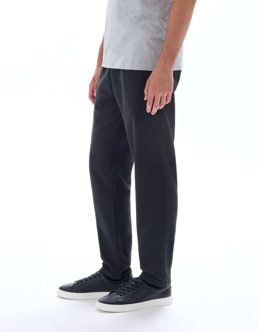 schmal geschnittene strukturierte canvas-hose 100 baumwolle