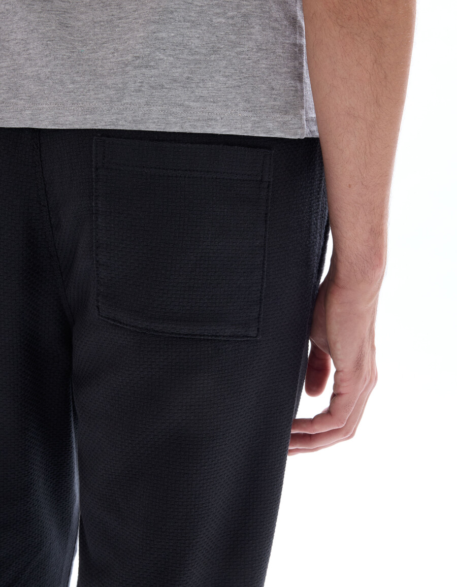 schmal geschnittene strukturierte canvas-hose 100 baumwolle