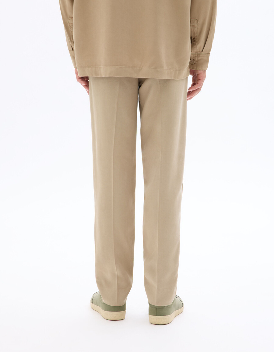 tencel lyocell chino-hose mit geradem bein