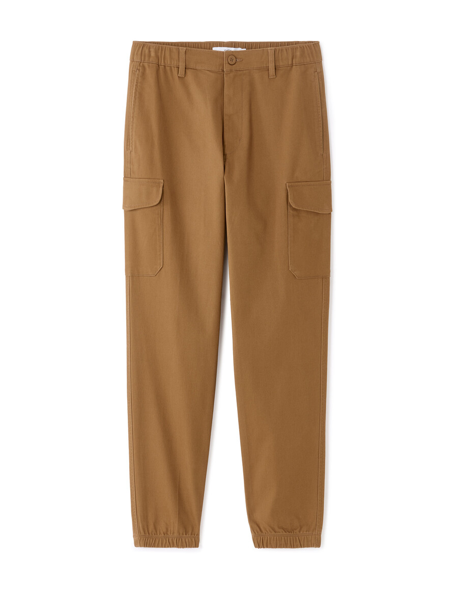 gerade geschnittene cargohose aus stretch-baumwolle