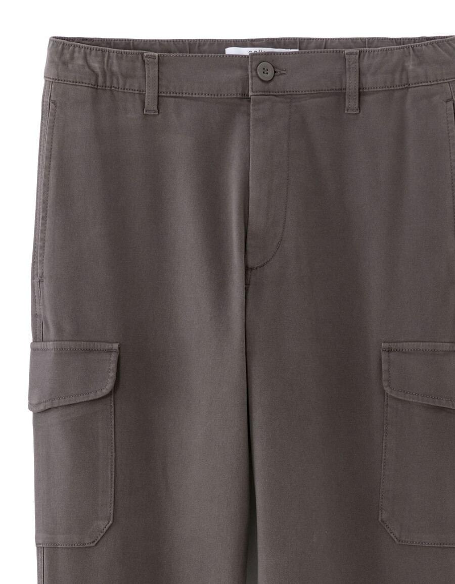gerade geschnittene cargohose aus stretch-baumwolle