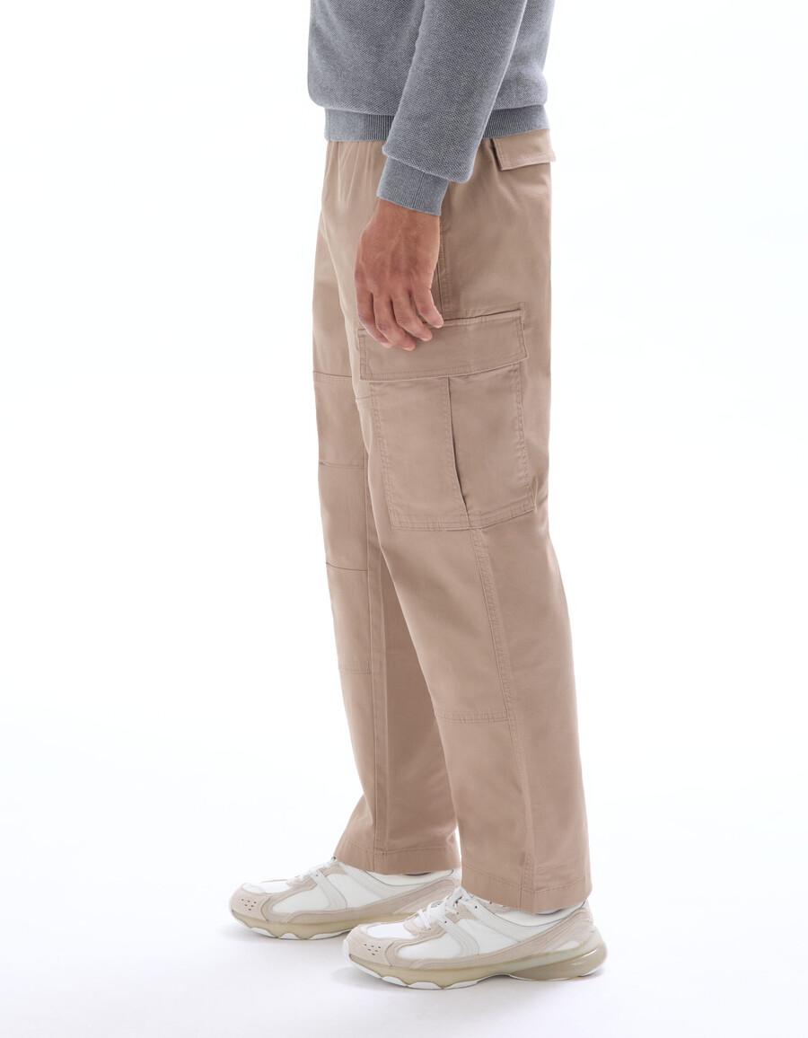 gerade geschnittene cargohose aus stretch-baumwolle