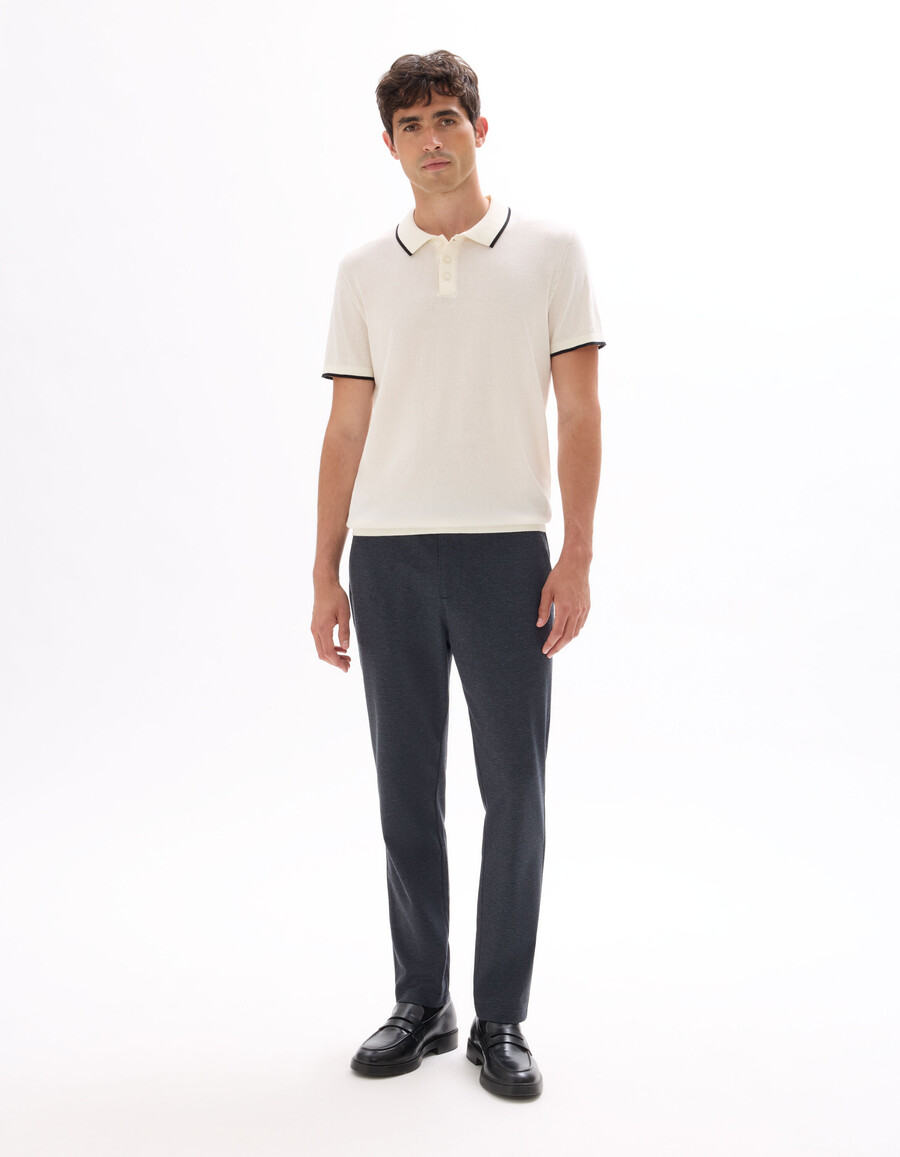 schmale chino-hose aus jersey