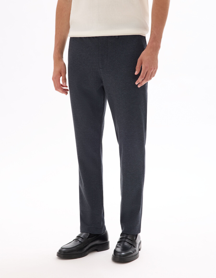 schmale chino-hose aus jersey