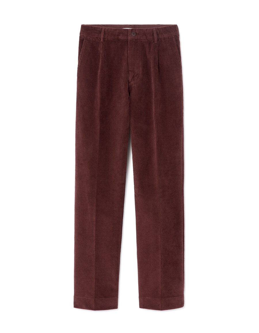 gerade geschnittene samt-chino-hose