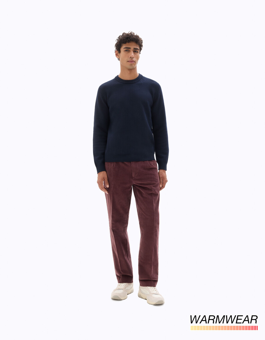 gerade geschnittene samt-chino-hose