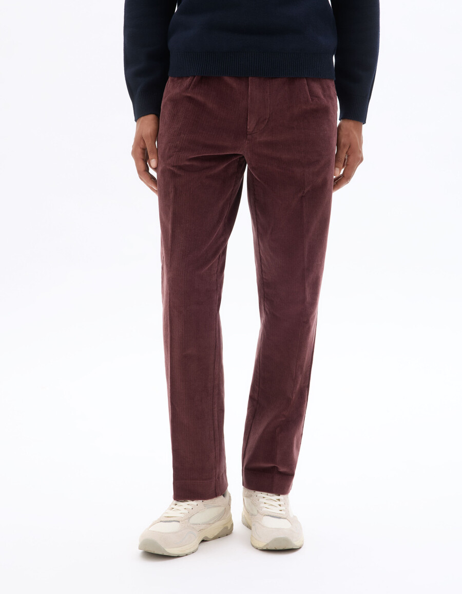 gerade geschnittene samt-chino-hose