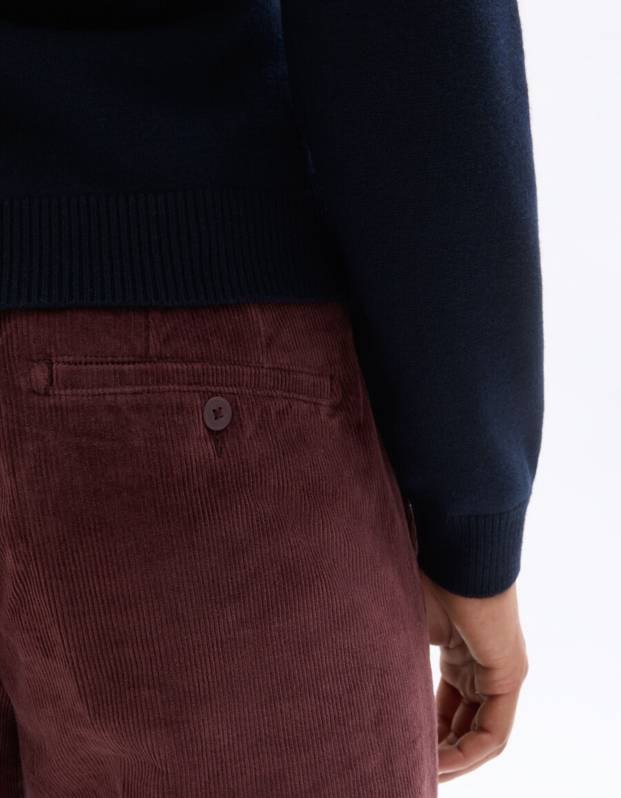 gerade geschnittene samt-chino-hose