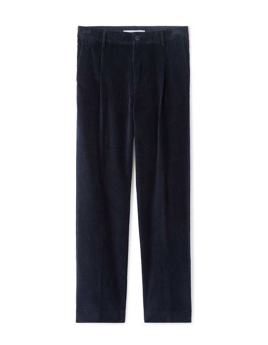 gerade geschnittene chino-hose aus samt