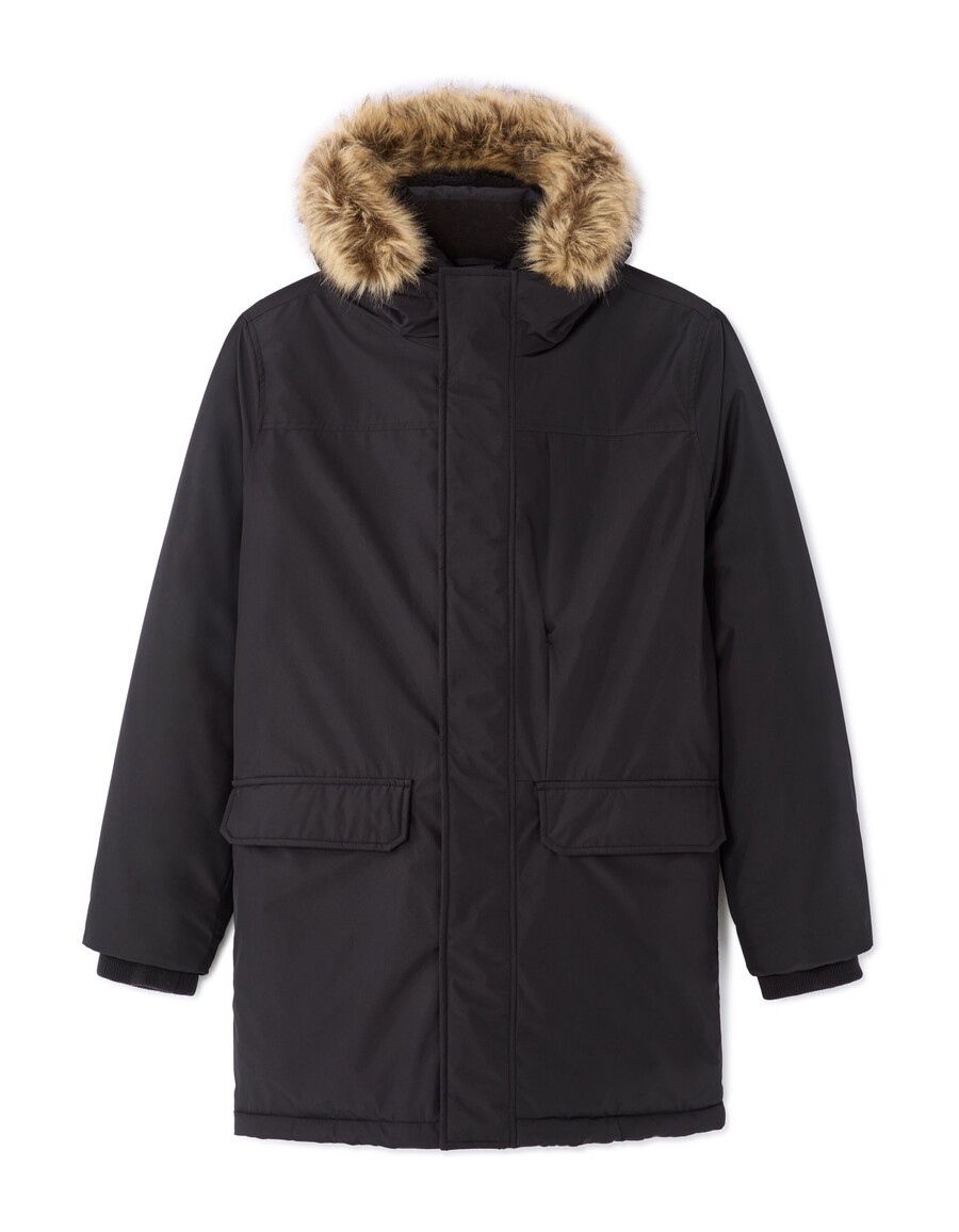 dualtech winterparka mit daunen federn und kapuze