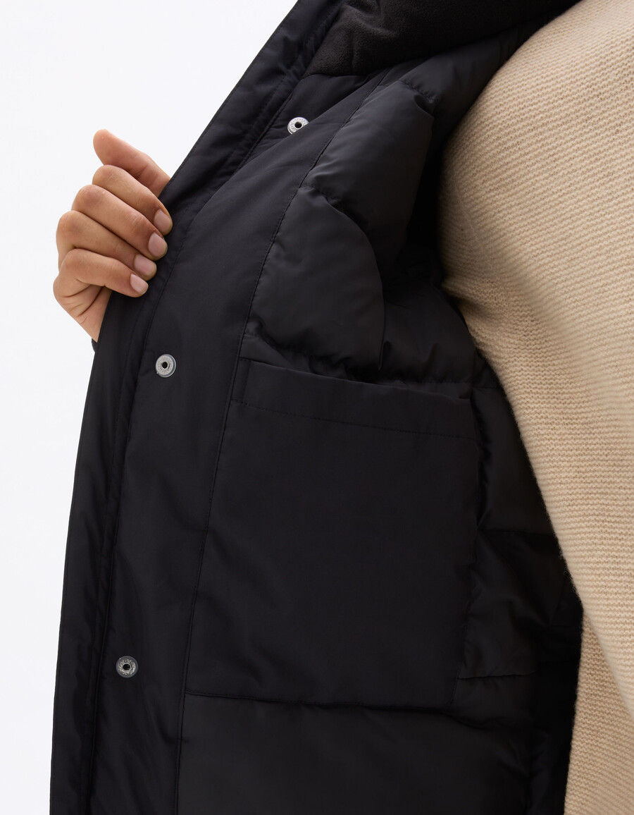 dualtech winterparka mit daunen federn und kapuze
