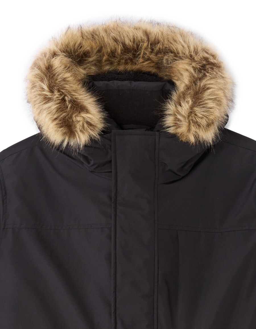 dualtech winterparka mit daunen federn und kapuze