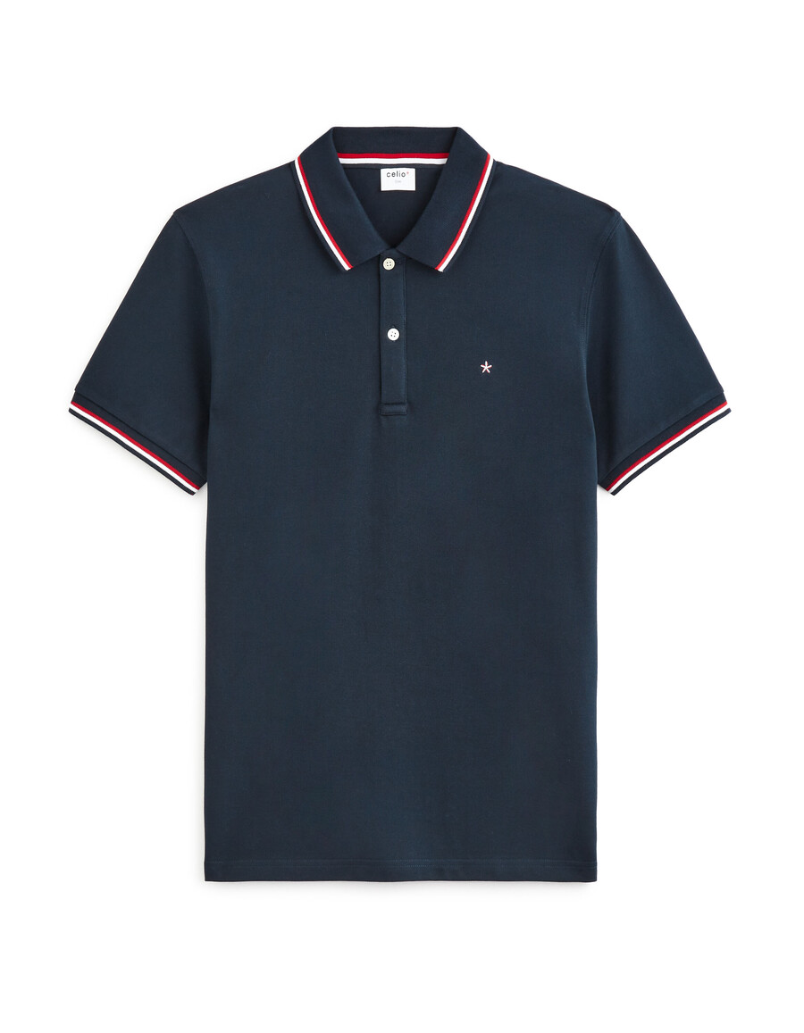 schmal geschnittenes poloshirt aus stretch-baumwollpiqué