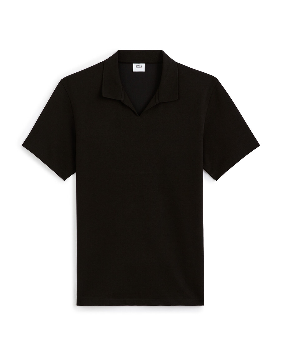 poloshirt mit kubanischem kragen in regulärer passform aus baumwollmischgewebe