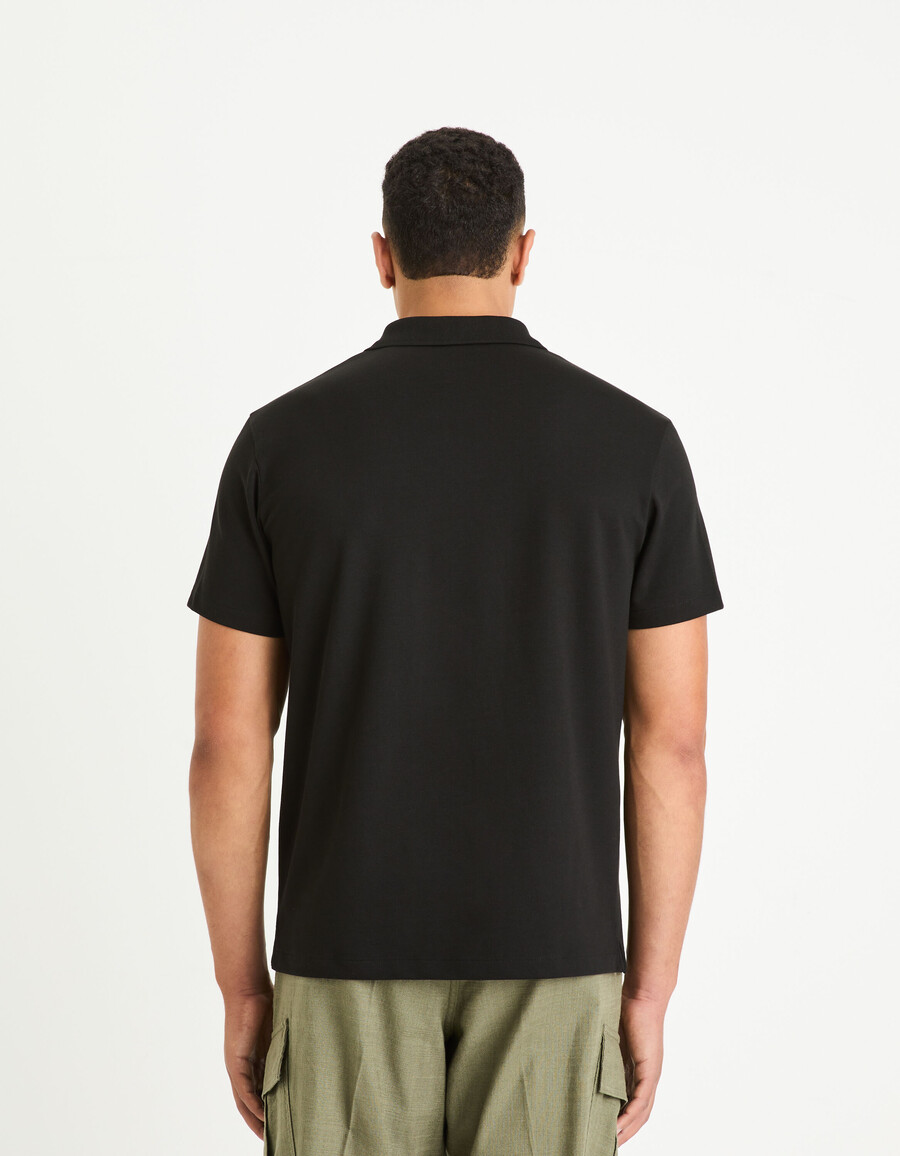 poloshirt mit kubanischem kragen in regulärer passform aus baumwollmischgewebe