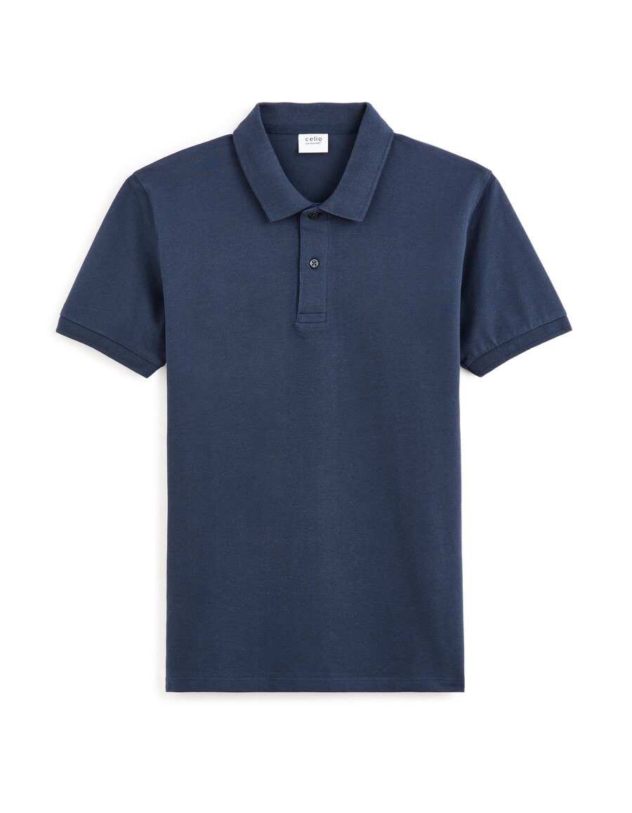 regular piqué-poloshirt aus 100 baumwolle lang