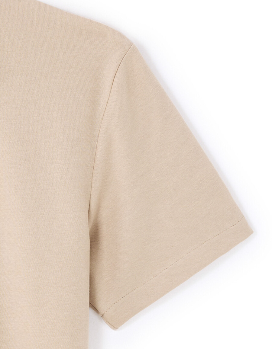 poloshirt aus baumwollmischgewebe mit normaler länge und kubanischem kragen