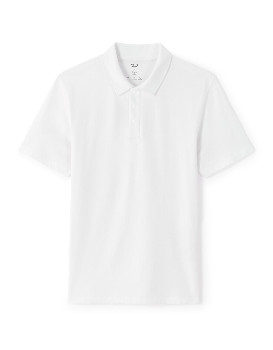 kastenförmiges poloshirt aus baumwollmischgewebe