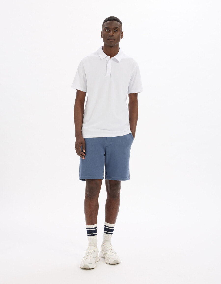 kastenförmiges poloshirt aus baumwollmischgewebe