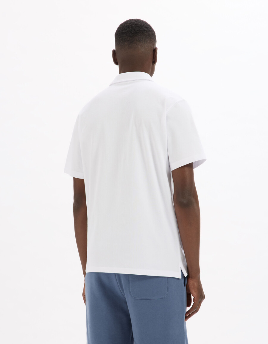 kastenförmiges poloshirt aus baumwollmischgewebe