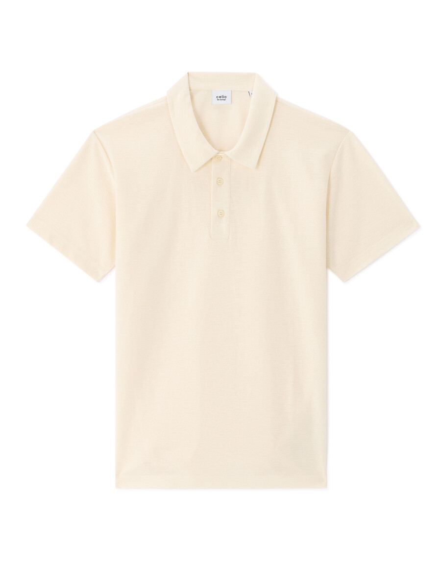 einfarbiges jersey-poloshirt