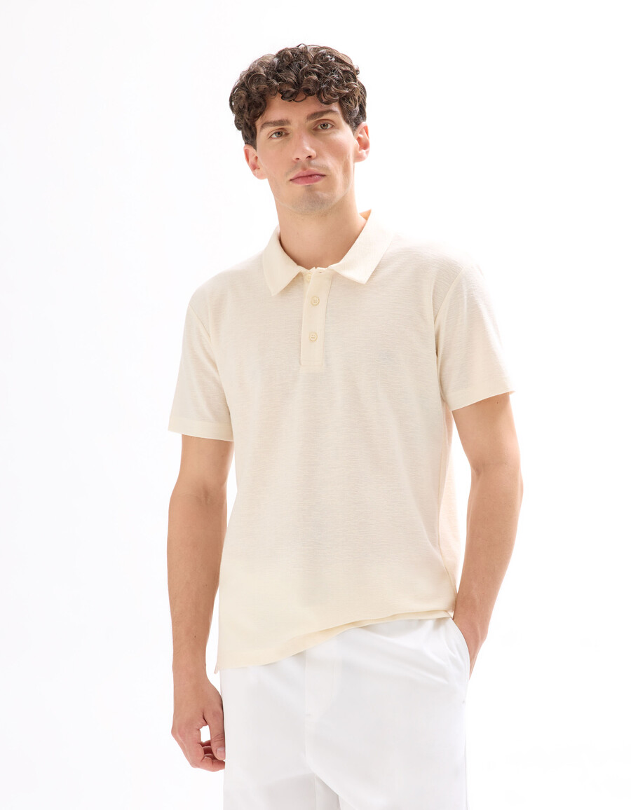 einfarbiges jersey-poloshirt