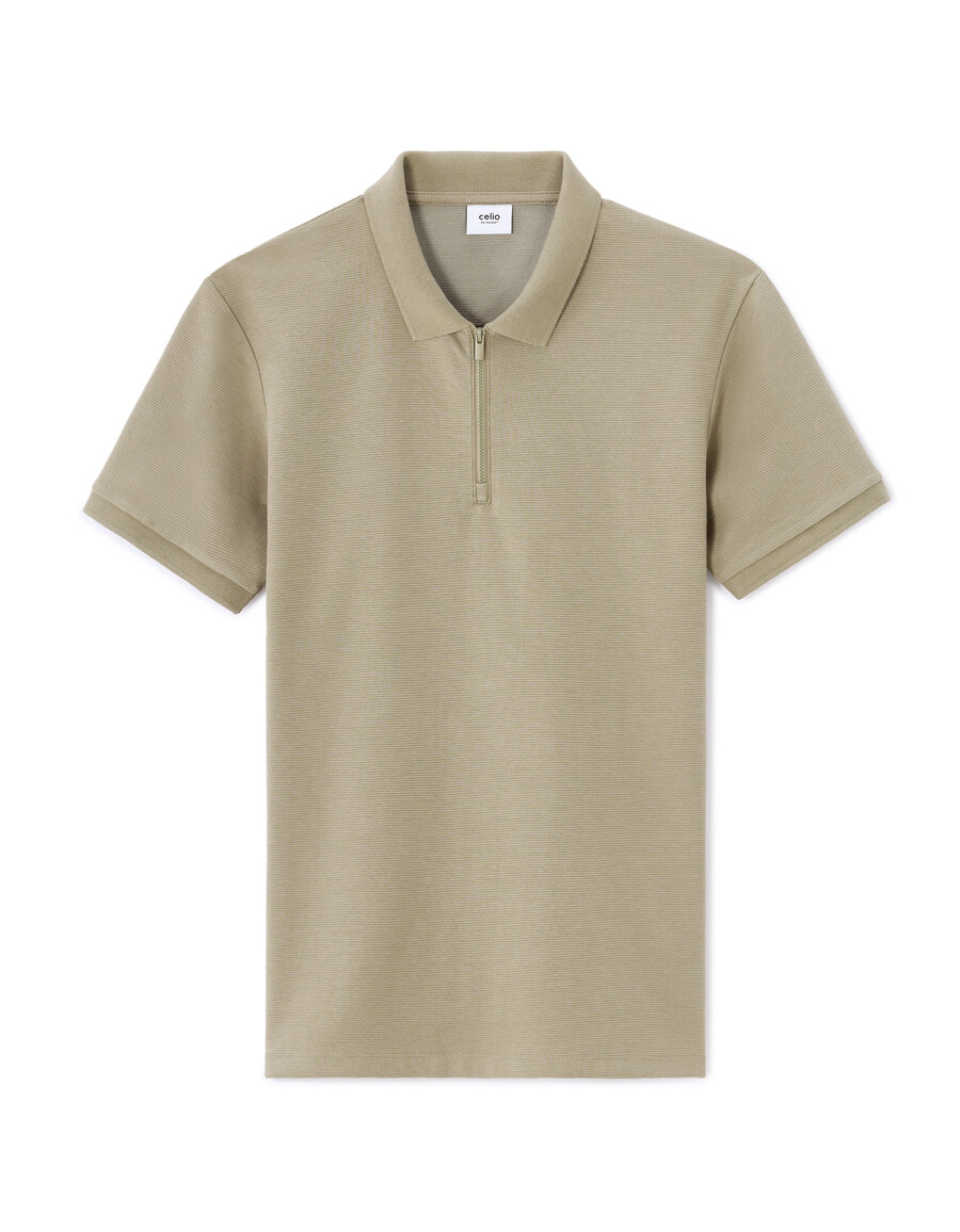 schmal geschnittenes poloshirt aus baumwollmischgewebe