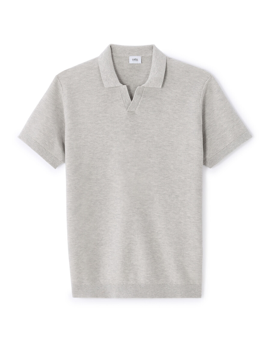 regular piqué-poloshirt aus 100 baumwollstrick