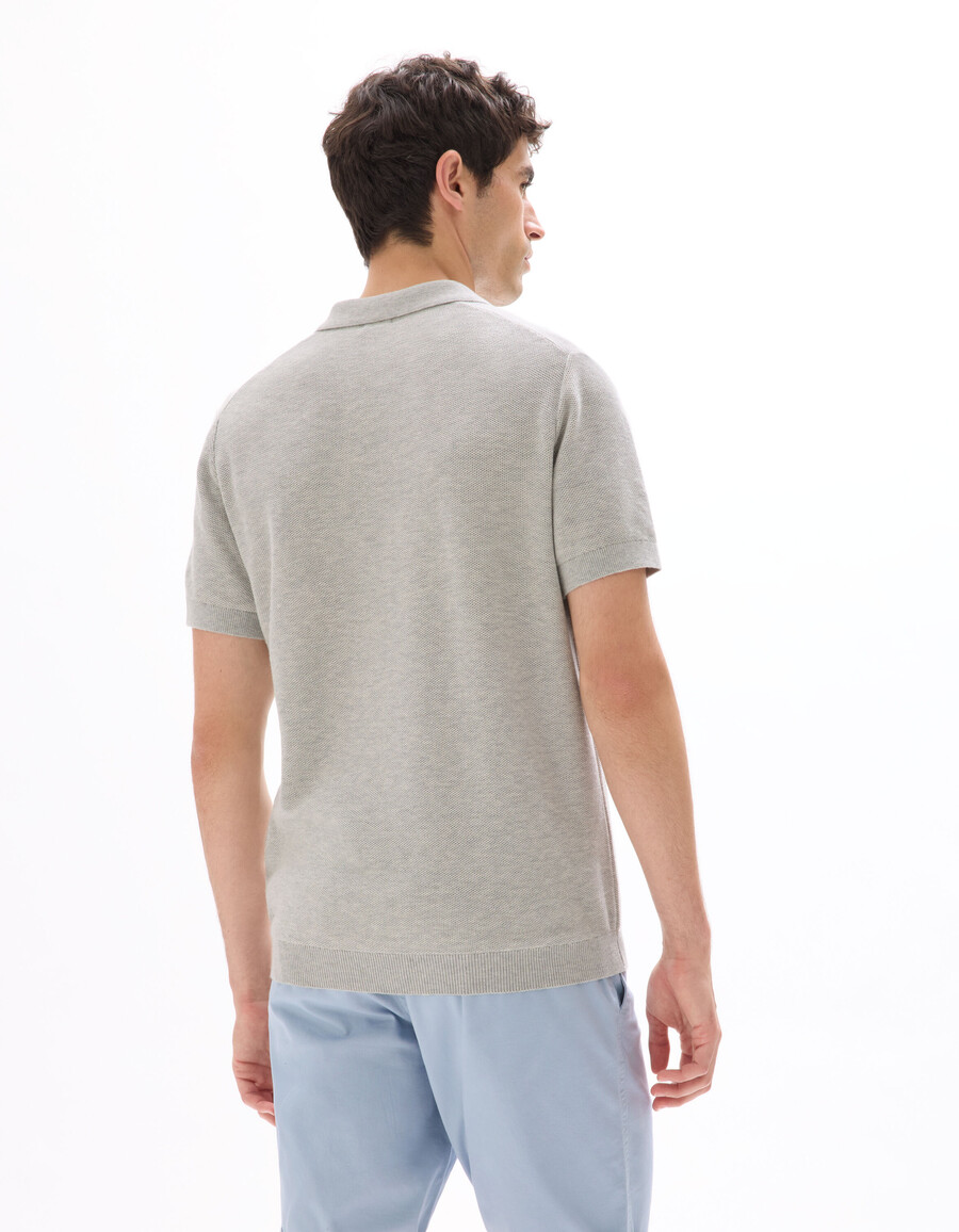 regular piqué-poloshirt aus 100 baumwollstrick