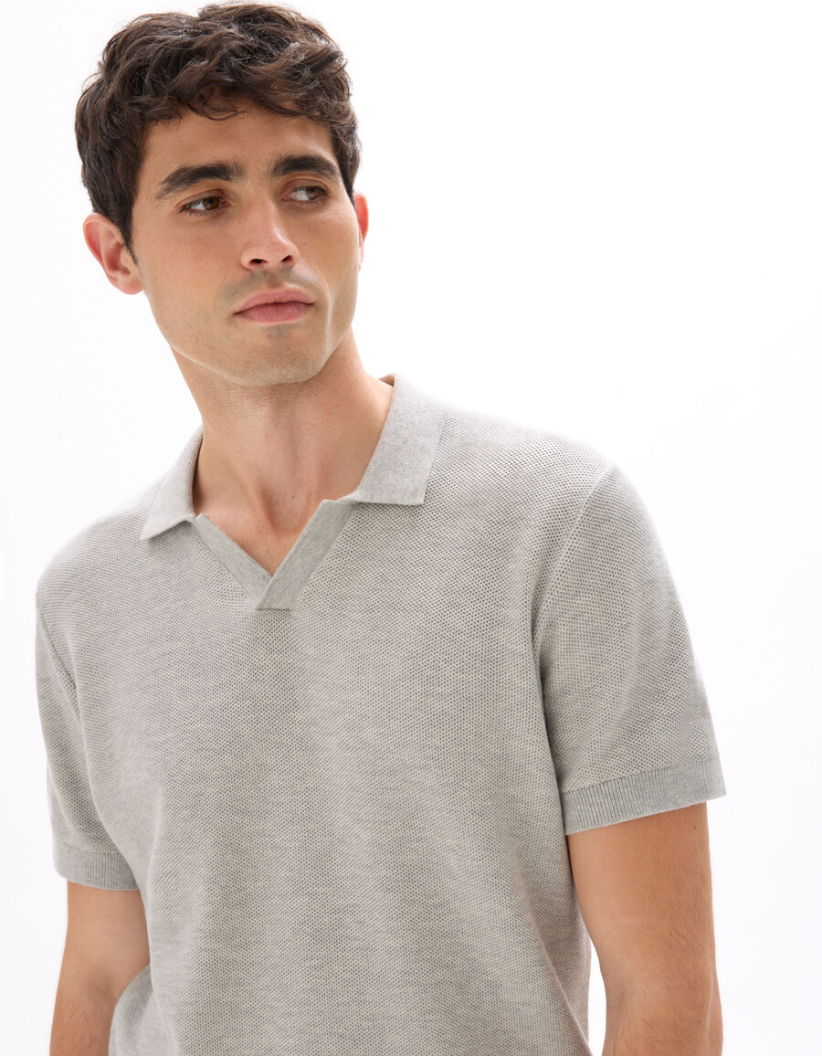 regular piqué-poloshirt aus 100 baumwollstrick