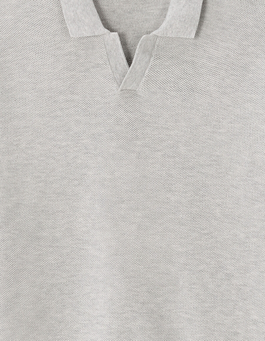 regular piqué-poloshirt aus 100 baumwollstrick