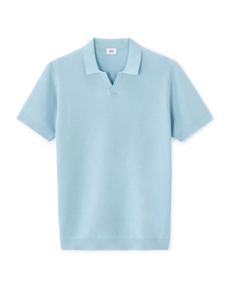 regular piqué-poloshirt aus 100 baumwollstrick