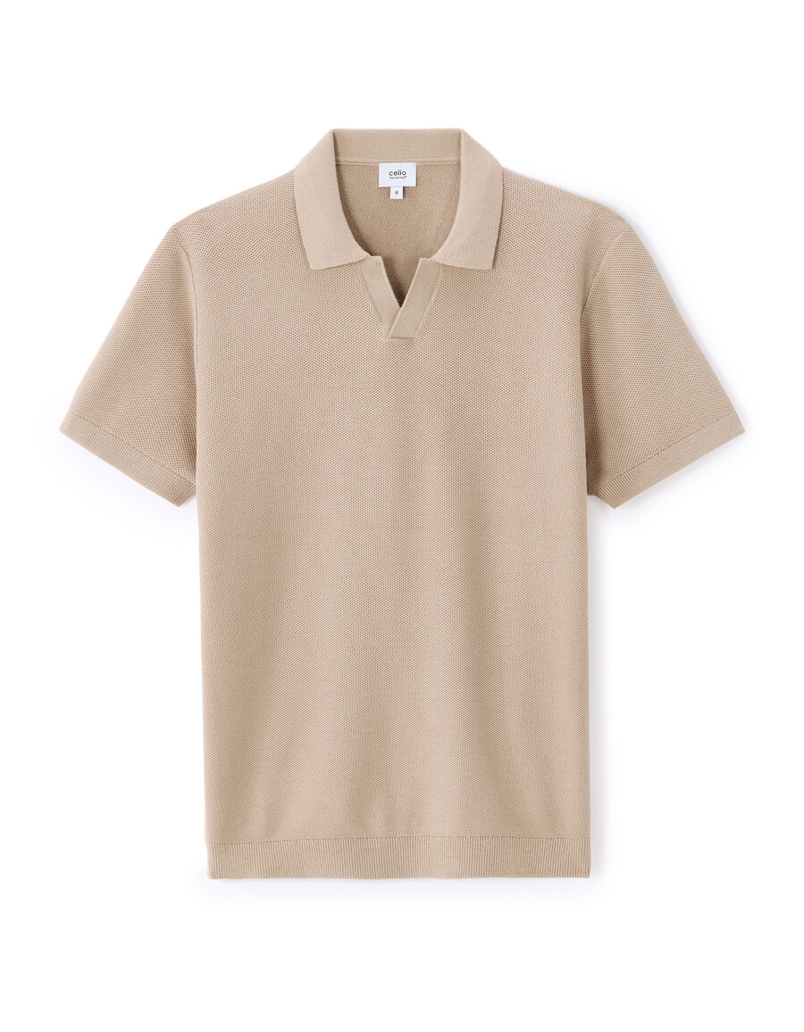 regular piqué-poloshirt aus 100 baumwollstrick
