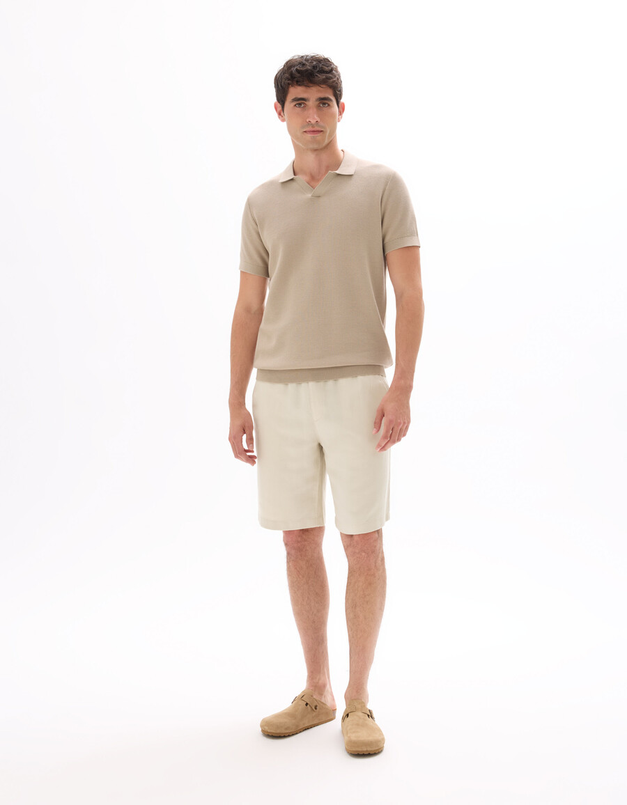 regular piqué-poloshirt aus 100 baumwollstrick