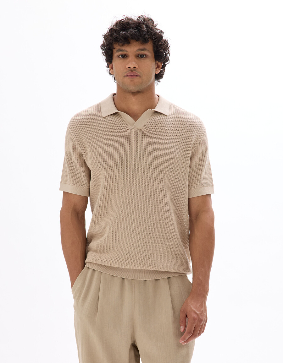normales poloshirt aus 100 baumwollstrick