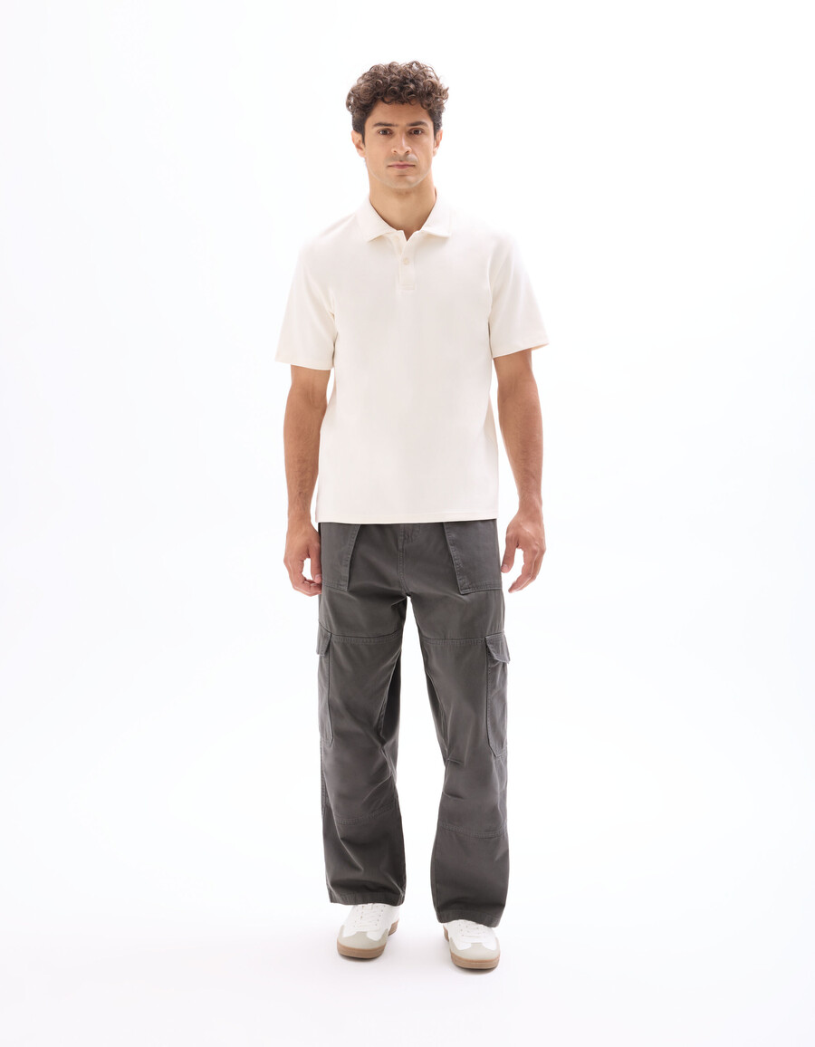 poloshirt aus normalem jersey