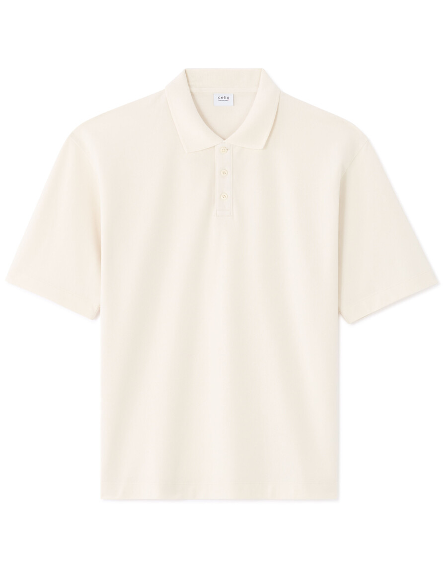 oversized poloshirt aus 100 baumwoll-piqué