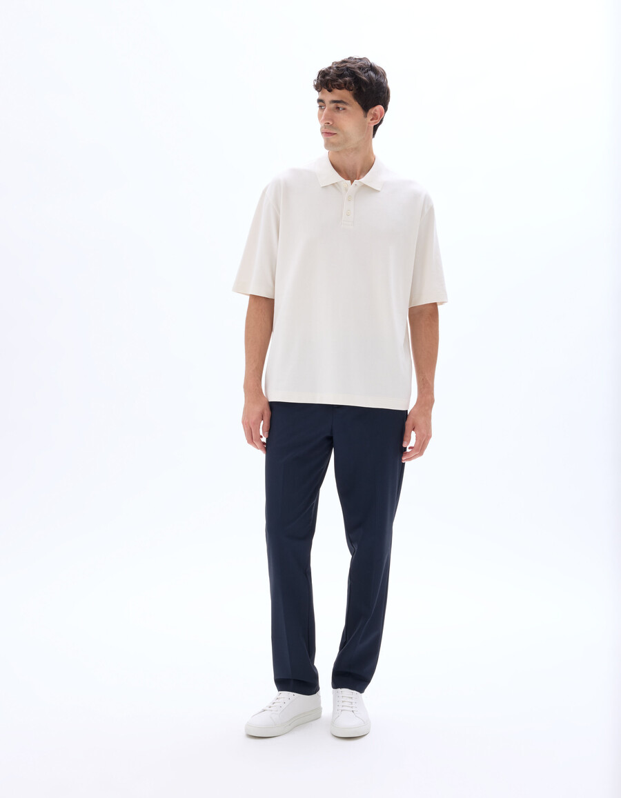 oversized poloshirt aus 100 baumwoll-piqué