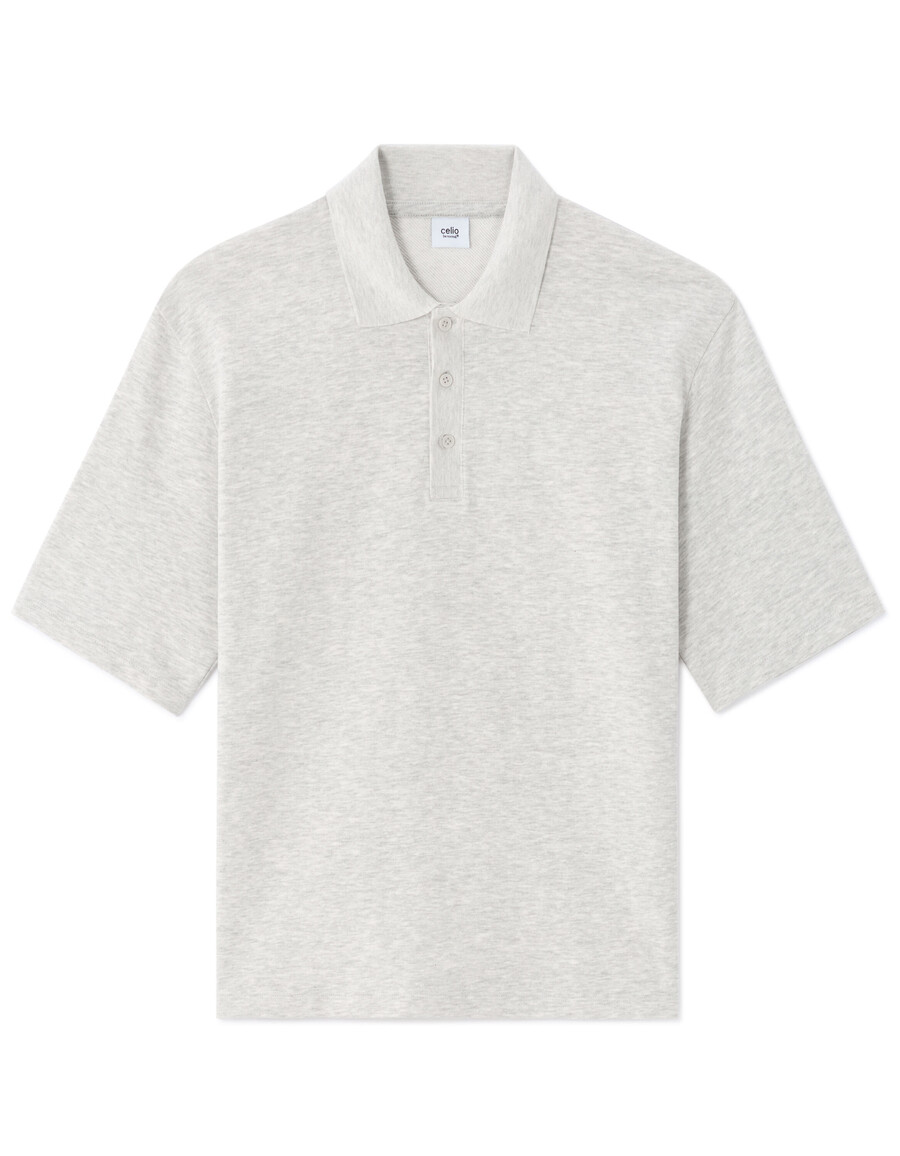 oversized poloshirt aus 100 baumwoll-french-terry